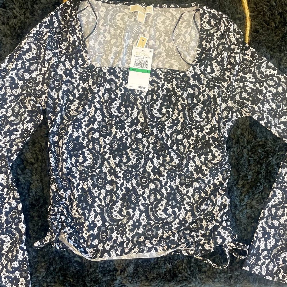 Black and white Michael Kors Top